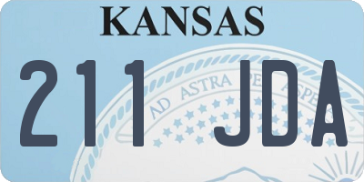 KS license plate 211JDA