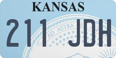 KS license plate 211JDH