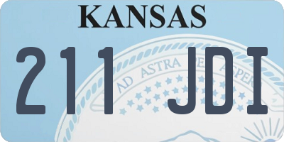 KS license plate 211JDI