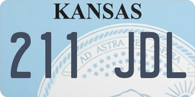 KS license plate 211JDL