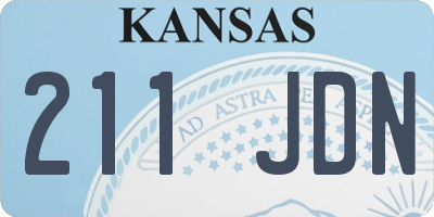 KS license plate 211JDN