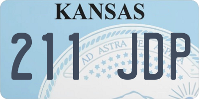 KS license plate 211JDP