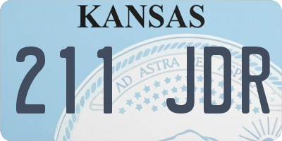 KS license plate 211JDR