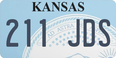 KS license plate 211JDS
