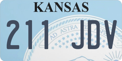 KS license plate 211JDV