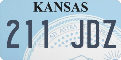 KS license plate 211JDZ