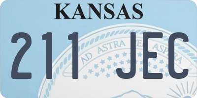 KS license plate 211JEC