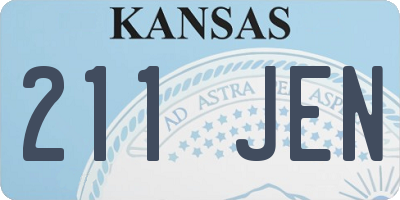 KS license plate 211JEN