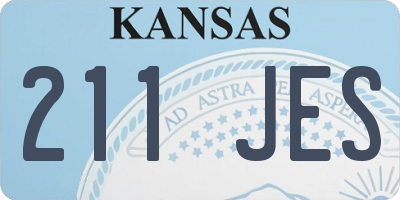KS license plate 211JES