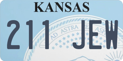 KS license plate 211JEW