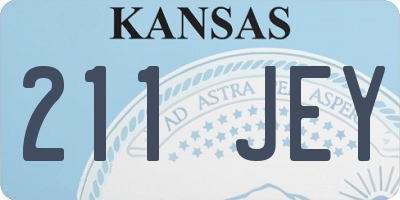 KS license plate 211JEY