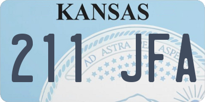 KS license plate 211JFA