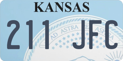 KS license plate 211JFC