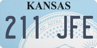 KS license plate 211JFE