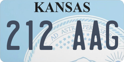 KS license plate 212AAG