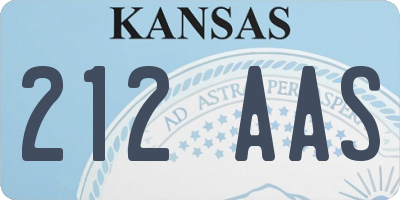KS license plate 212AAS