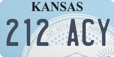 KS license plate 212ACY