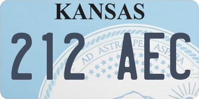KS license plate 212AEC