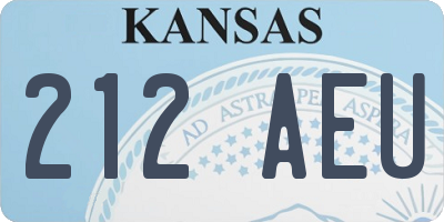 KS license plate 212AEU