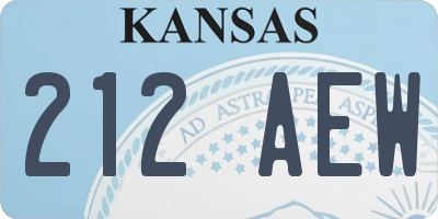 KS license plate 212AEW