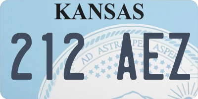 KS license plate 212AEZ
