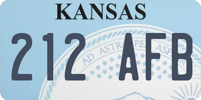 KS license plate 212AFB