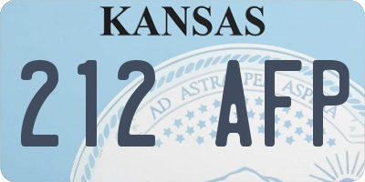 KS license plate 212AFP