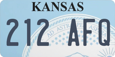 KS license plate 212AFQ