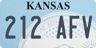 KS license plate 212AFV