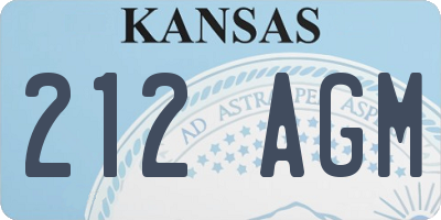 KS license plate 212AGM