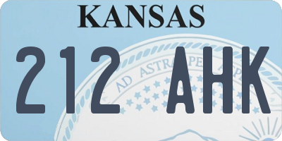 KS license plate 212AHK