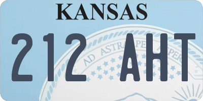 KS license plate 212AHT
