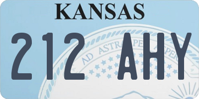 KS license plate 212AHY