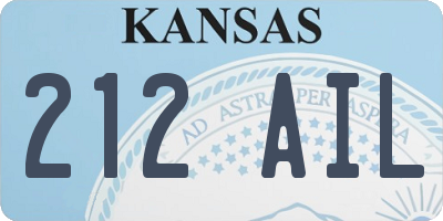 KS license plate 212AIL