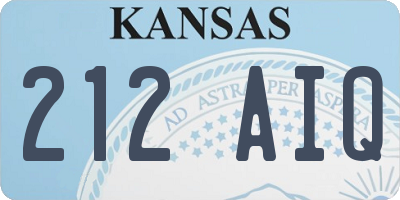 KS license plate 212AIQ