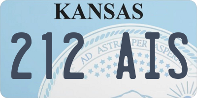 KS license plate 212AIS