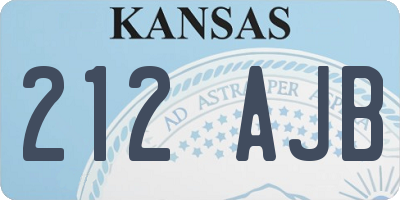 KS license plate 212AJB