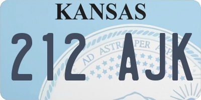 KS license plate 212AJK