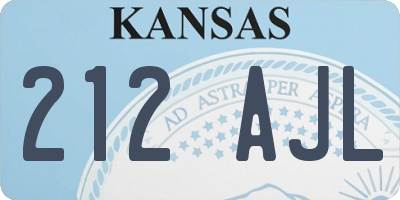 KS license plate 212AJL