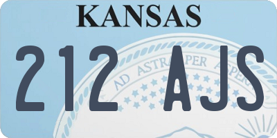 KS license plate 212AJS