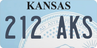 KS license plate 212AKS