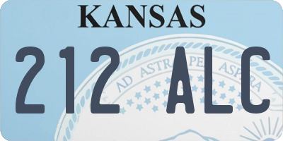 KS license plate 212ALC