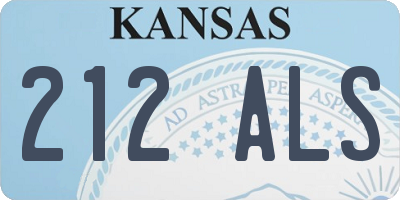 KS license plate 212ALS