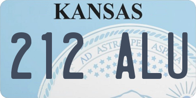 KS license plate 212ALU