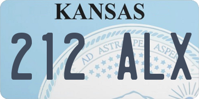 KS license plate 212ALX