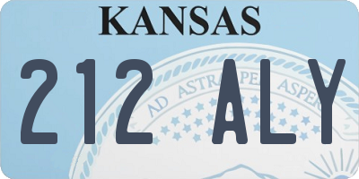 KS license plate 212ALY