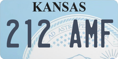 KS license plate 212AMF