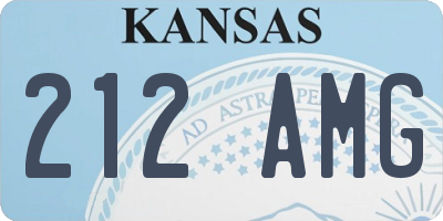 KS license plate 212AMG