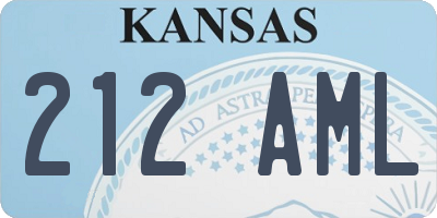 KS license plate 212AML