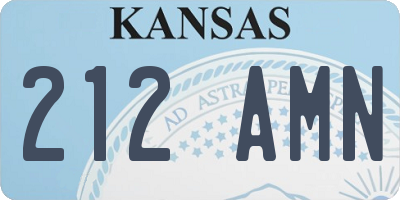 KS license plate 212AMN